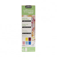 Pebeo Vitrea 160 zestaw farb do szkła 6 x 20 ml