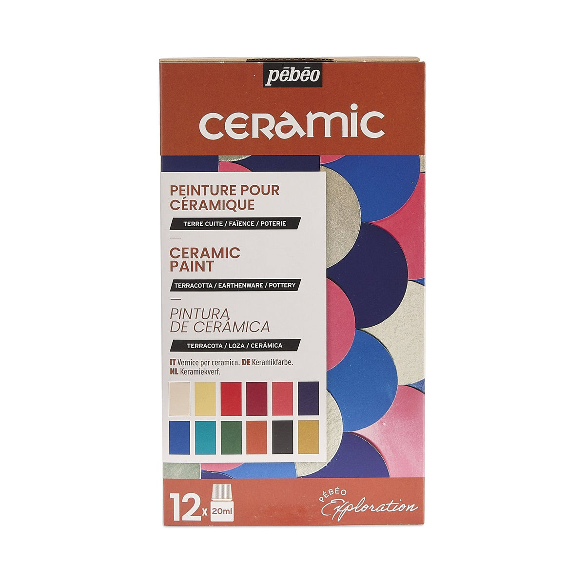 Pebeo zestaw farb do ceramiki Ceramic 12 x 20 ml