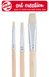 Pędzle z naturalnego włosia ArtCreation - zestaw 3 pędzli | Artmie