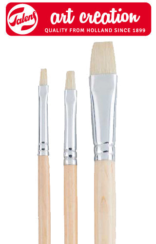 Pędzle z naturalnego włosia ArtCreation - zestaw 3 pędzli | Artmie