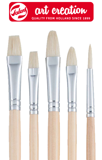 Pędzle z naturalnego włosia ArtCreation - zestaw 5 pędzli | Artmie