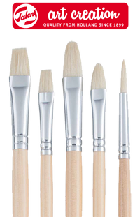 Pędzle z naturalnego włosia ArtCreation - zestaw 5 pędzli | Artmie