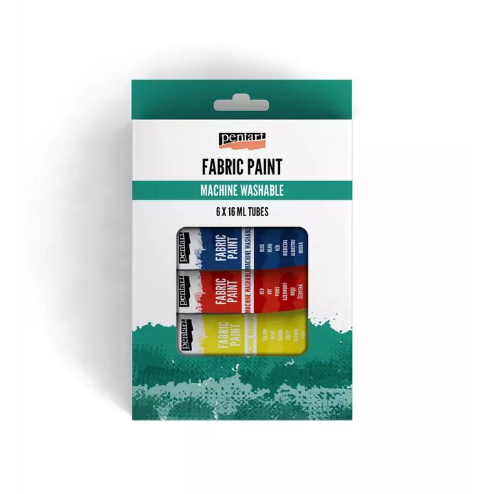 Pentart Zestaw farb do tekstyliów 6x16 ml | Artmie