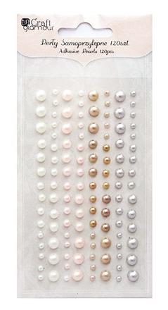 Perełki dekoracyjne Mocca Cream - 120 szt | Artmie