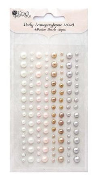 Perełki dekoracyjne Mocca Cream - 120 szt | Artmie
