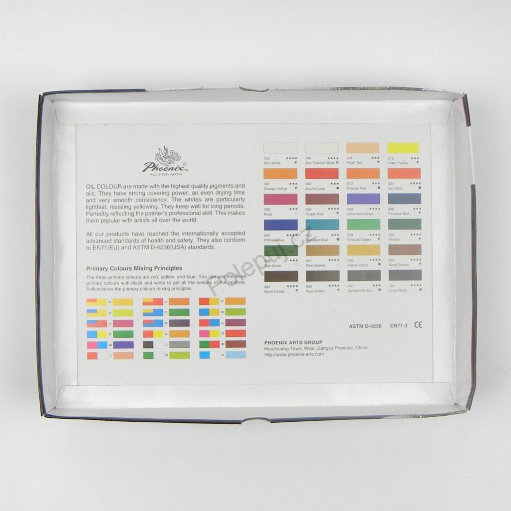 Phoenix – zestaw farb olejnych 12–24 x 12 ml