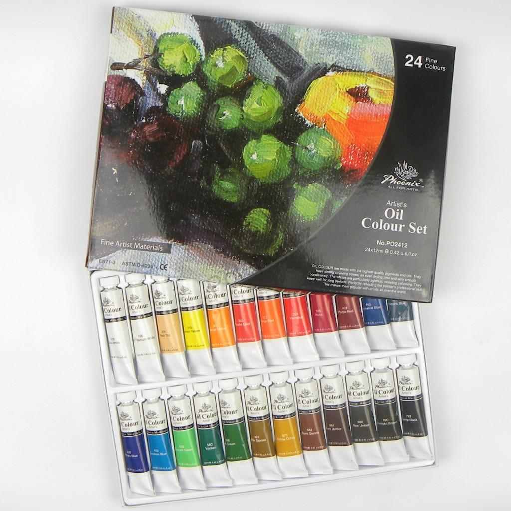 Phoenix – zestaw farb olejnych 24 x 12 ml