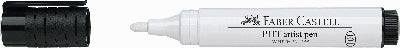 Pisak PITT Artist Pen- bialy,  gruby 101*** Faber-Castell / 1 szt | Artmie