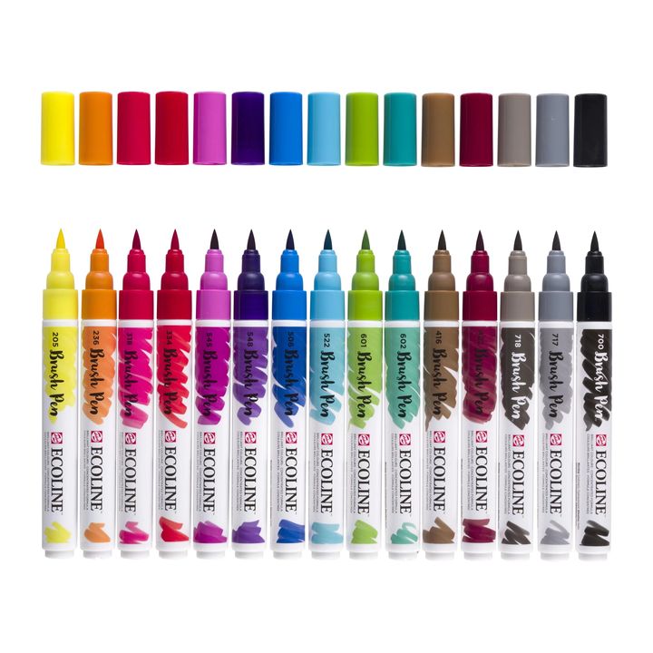 Pisaki akwarelowe ECOLINE BRUSH PEN 15 szt. | Artmie