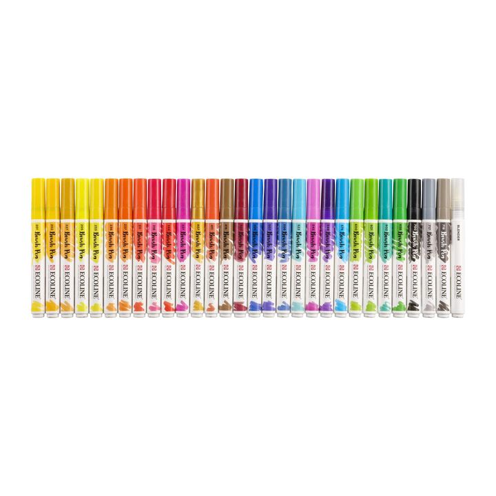 Pisaki akwarelowe Ecoline Brush Pen | 30 częściowy zestaw | Artmie
