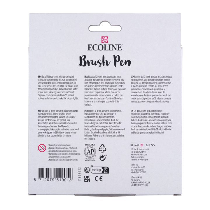 Pisaki akwarelowe Ecoline Brush Pen | Artmie