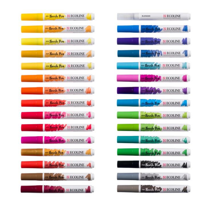 Pisaki akwarelowe Ecoline Brush Pen | Artmie