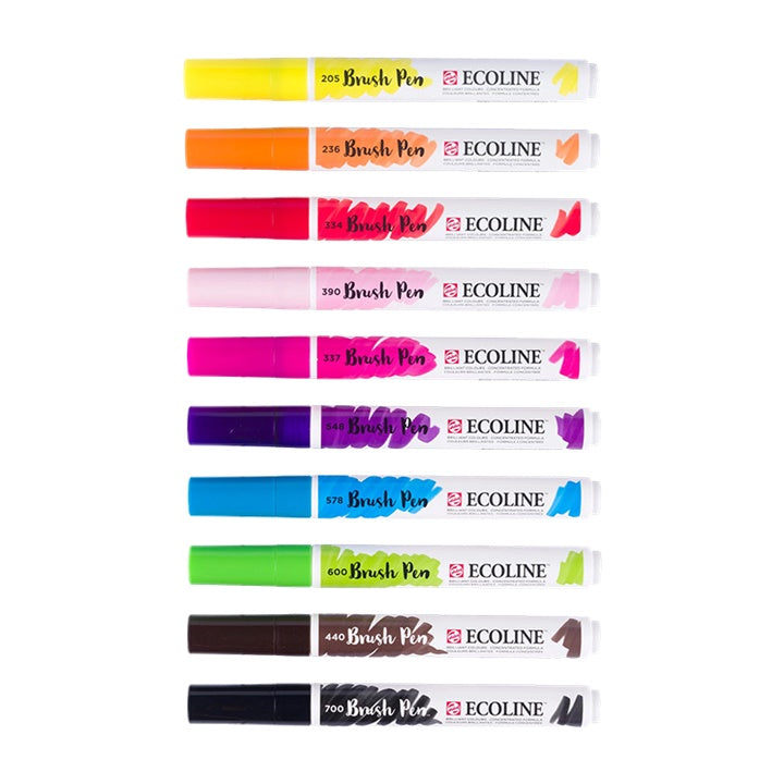 Pisaki akwarelowe Ecoline Brush Pen | Artmie