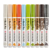 Pisaki akwarelowe Ecoline Brush Pen Architect | 10 częściowy zestaw | Artmie