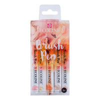 Pisaki akwarelowe Ecoline Brush Pen Beige Pink | Zestaw 5 sztuk | Artmie
