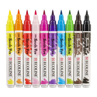 Pisaki akwarelowe Ecoline Brush Pen Bright | 10 częściowy zestaw | Artmie