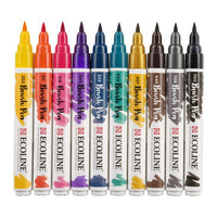 Pisaki akwarelowe Ecoline Brush Pen Dark | 10 częściowy zestaw | Artmie