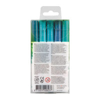 Pisaki akwarelowe Ecoline Brush Pen Green Blue | Zestaw 5 sztuk | Artmie