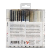 Pisaki akwarelowe Ecoline Brush Pen Greys | 10 częściowy zestaw | Artmie