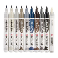 Pisaki akwarelowe Ecoline Brush Pen Greys | 10 częściowy zestaw | Artmie