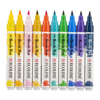 Pisaki akwarelowe Ecoline Brush Pen Illustrator | 10 częściowy zestaw | Artmie