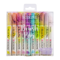Pisaki akwarelowe Ecoline Brush Pen Pastel | 10 częściowy zestaw | Artmie
