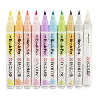 Pisaki akwarelowe Ecoline Brush Pen Pastel | 10 częściowy zestaw | Artmie