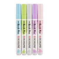 Pisaki akwarelowe Ecoline Brush Pen Pastel | Zestaw 5 sztuk | Artmie
