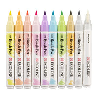 Pisaki akwarelowe ECOLINE BRUSH PEN pastelowe 10 szt. | Artmie