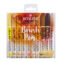 Pisaki akwarelowe Ecoline Brush Pen Skin | 10 częściowy zestaw | Artmie
