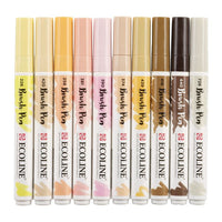 Pisaki akwarelowe Ecoline Brush Pen Skin | 10 częściowy zestaw | Artmie