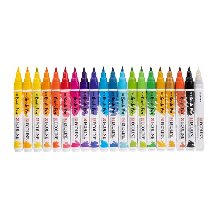 Pisaki akwarelowe Ecoline Brush Pen | 20 sztuk zestaw | Artmie