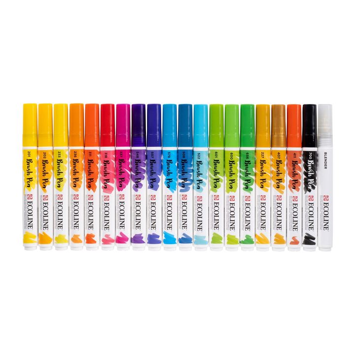 Pisaki akwarelowe Ecoline Brush Pen | 20 sztuk zestaw | Artmie