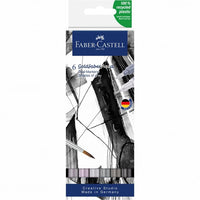 Pisaki akwarelowe Goldfaber Aqua Dual set Shades of grey | 6 szt. | Artmie