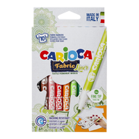 Pisaki do tkanin Carioca, cienka końcówka, 10 szt., mix kolorów