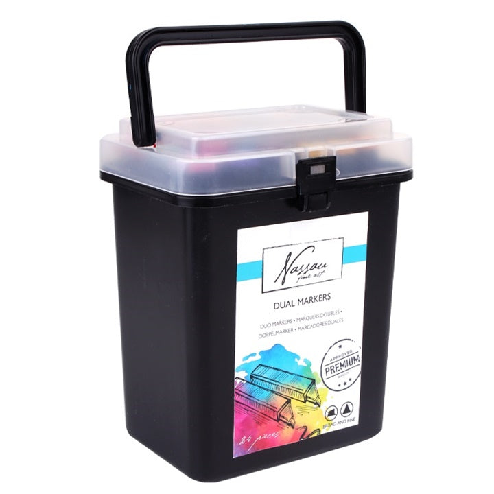 Pisaki dwustronne Nassau Fine Art - 24 szt | Artmie