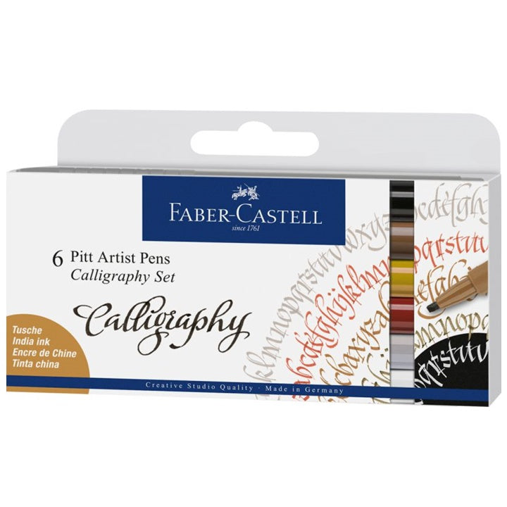 Pisaki kaligraficzne Faber-Castell Pitt - zestaw 4 szt. | Artmie