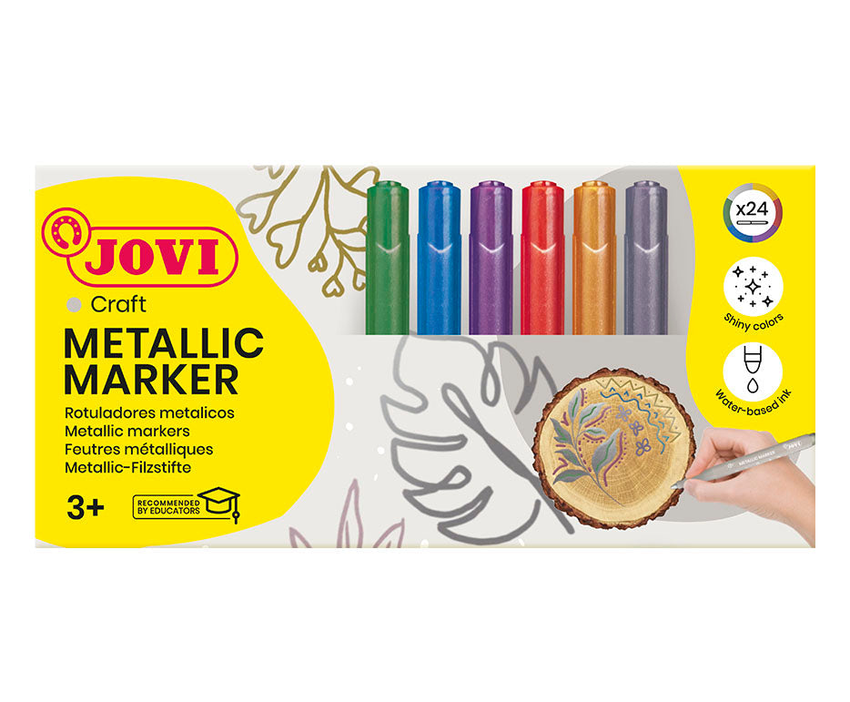 Pisaki metaliczne JOVI Jovidecor / zestaw 24 szt. - 6 kolorów