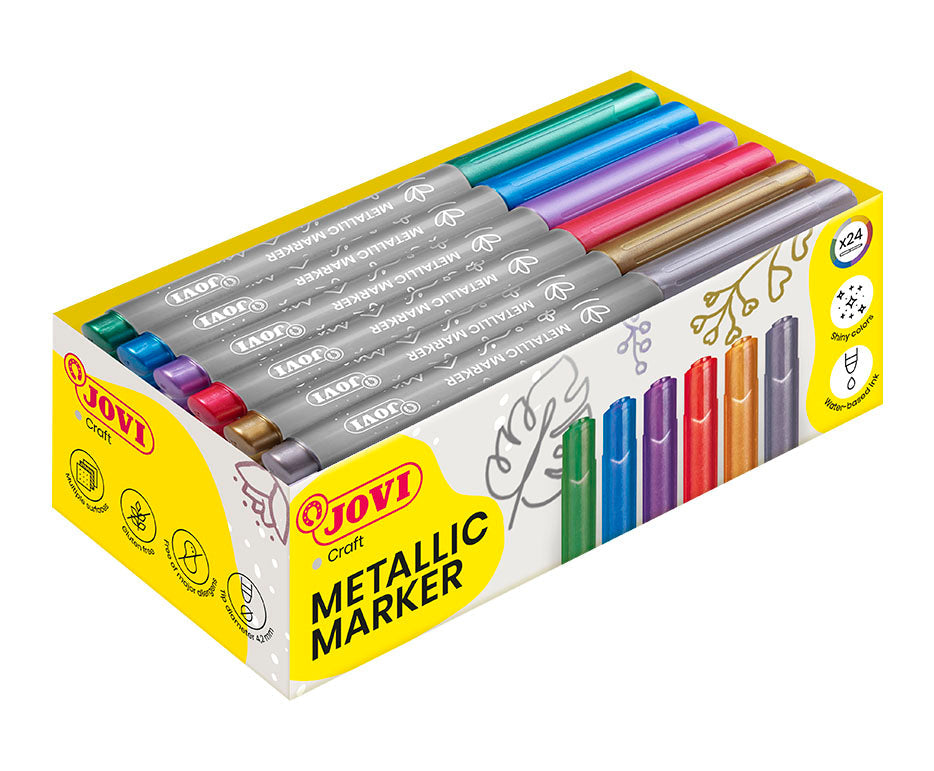 Pisaki metaliczne JOVI Jovidecor / zestaw 24 szt. - 6 kolorów