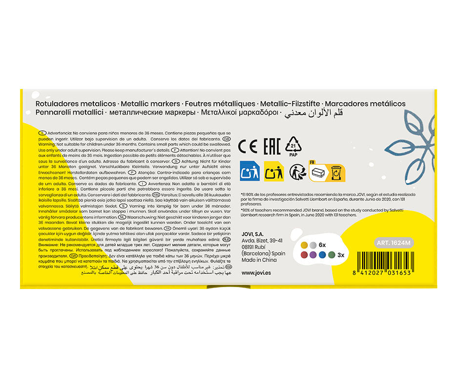 Pisaki metaliczne JOVI Jovidecor / zestaw 24 szt. - 6 kolorów