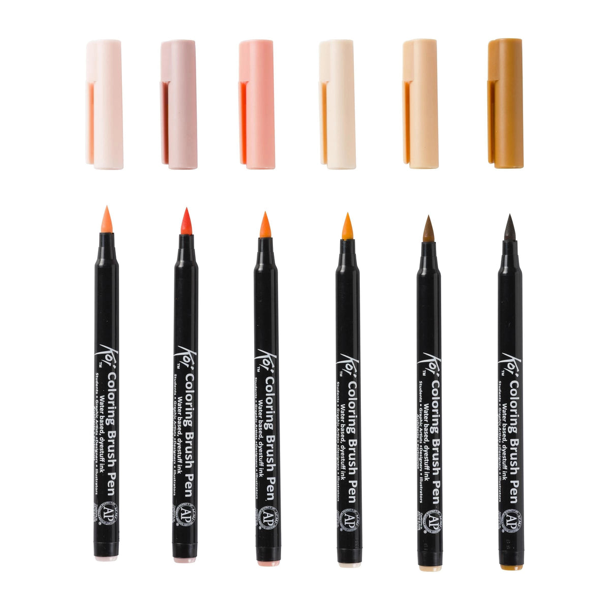Pisaki pędzelkowe akwarelowe SAKURA Koi Coloring Brush Manga