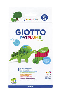 Plastelina GIOTTO Patplume kolory neonowe 8 x 33 g