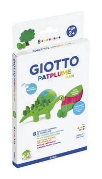 Plastelina GIOTTO Patplume kolory neonowe 8 x 33 g