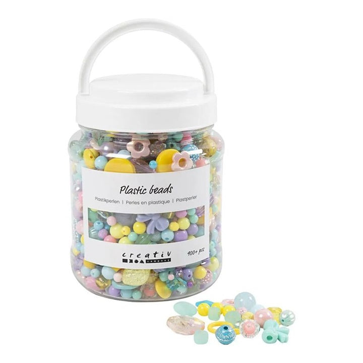 Plastikowe koraliki Mix kolorów 900+ szt. | Artmie