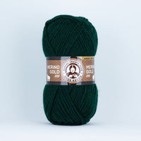 Włóczka dziewiarska Madame Tricote Paris Merino Gold 200 - 100 g – 088 ciemnozielona