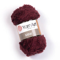 Włóczka dziewiarska YarnArt Mink 50 g – 339 bordowa