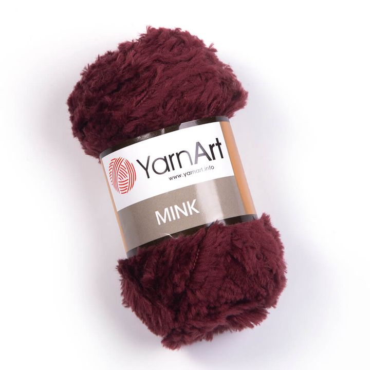 Włóczka dziewiarska YarnArt Mink 50 g – 339 bordowa