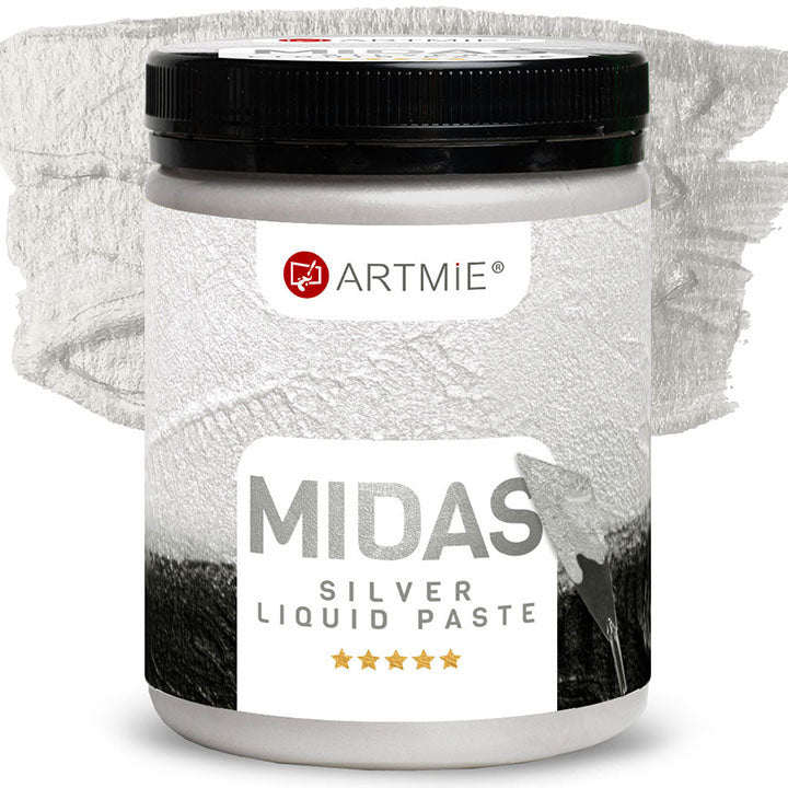Płynna pasta metaliczna ARTMIE MIDAS srebrna | różne objętości | Artmie