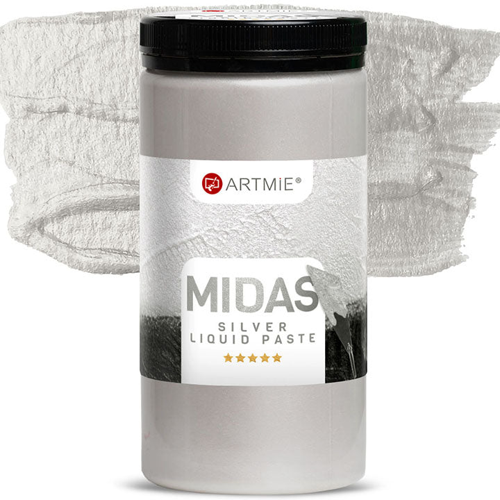 Płynna pasta metaliczna ARTMIE MIDAS srebrna | różne objętości | Artmie