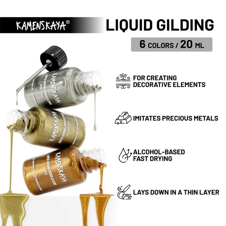 Płynne metale do złoceń Kamenskaya 100 ml | różne odcienie | Artmie